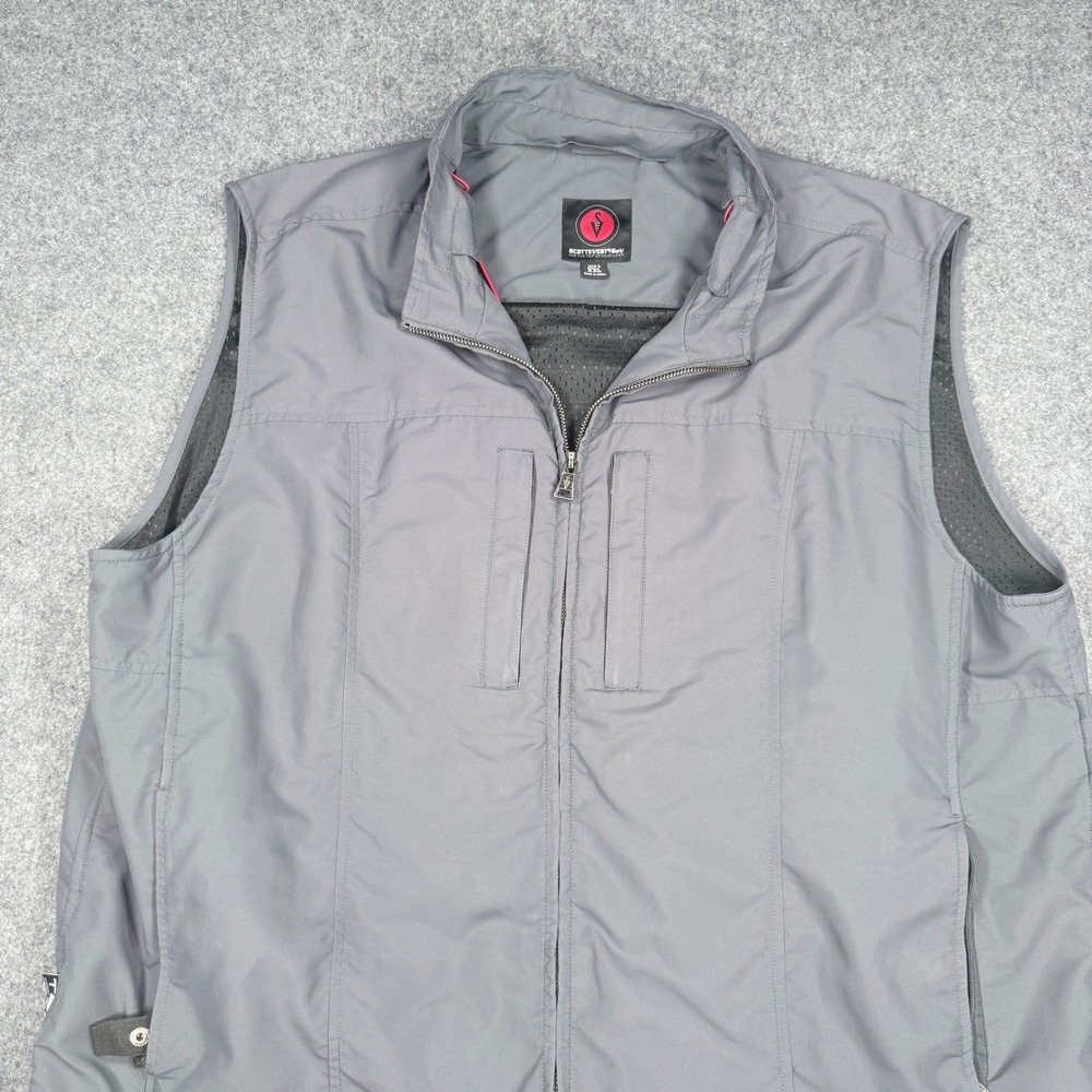 SCOTTEVEST SeV TEC Technology Enabled Clothing Gray Utility Travel Vest Mens XXL